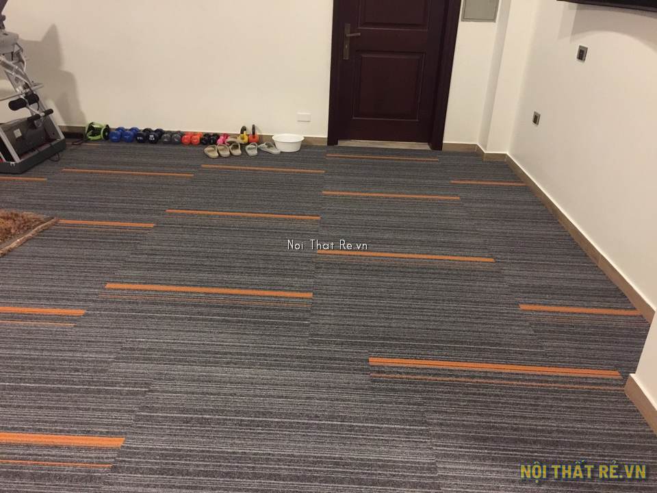 thảm văn phòng có kết hợp màu da cam